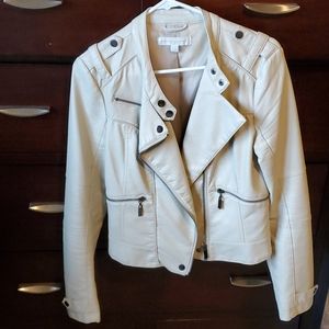 Ivory Leather Jacket